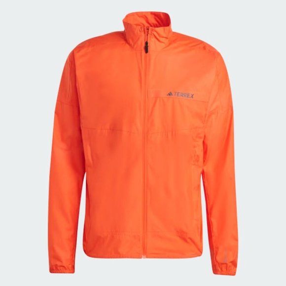 Adidas Terrex Multi Windbreaker Jacket Semi Impact Orange - Men's Size L- NEW! - Picture 5 of 11